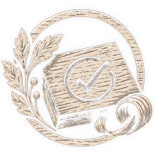 Illustration gravée symbolisant la précision et les finitions