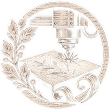 Illustration gravée d’un laser travaillant le bois